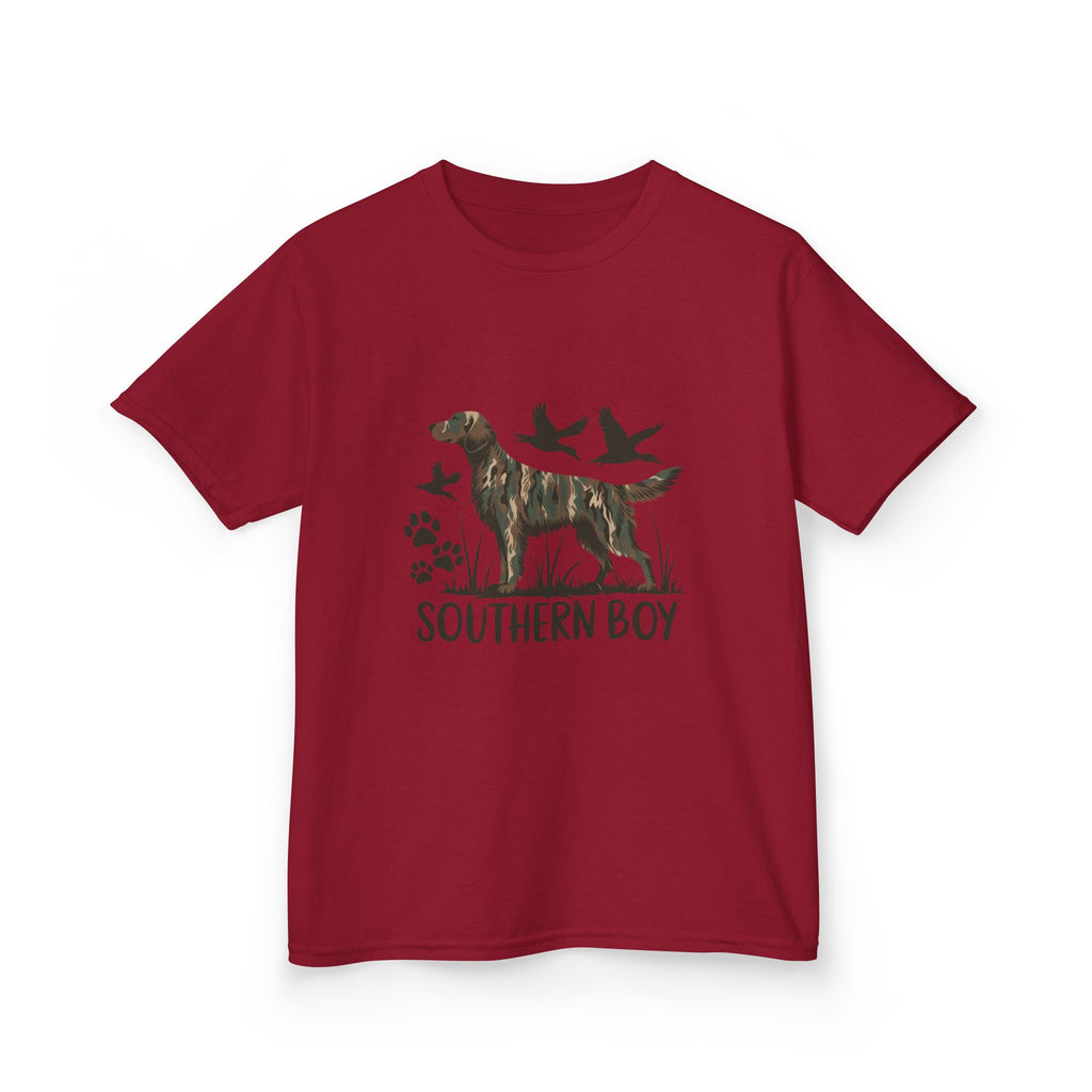 Kids 'Southern Boy' Camo Dog T-Shirt - Outdoor Hunting Puppy Tee