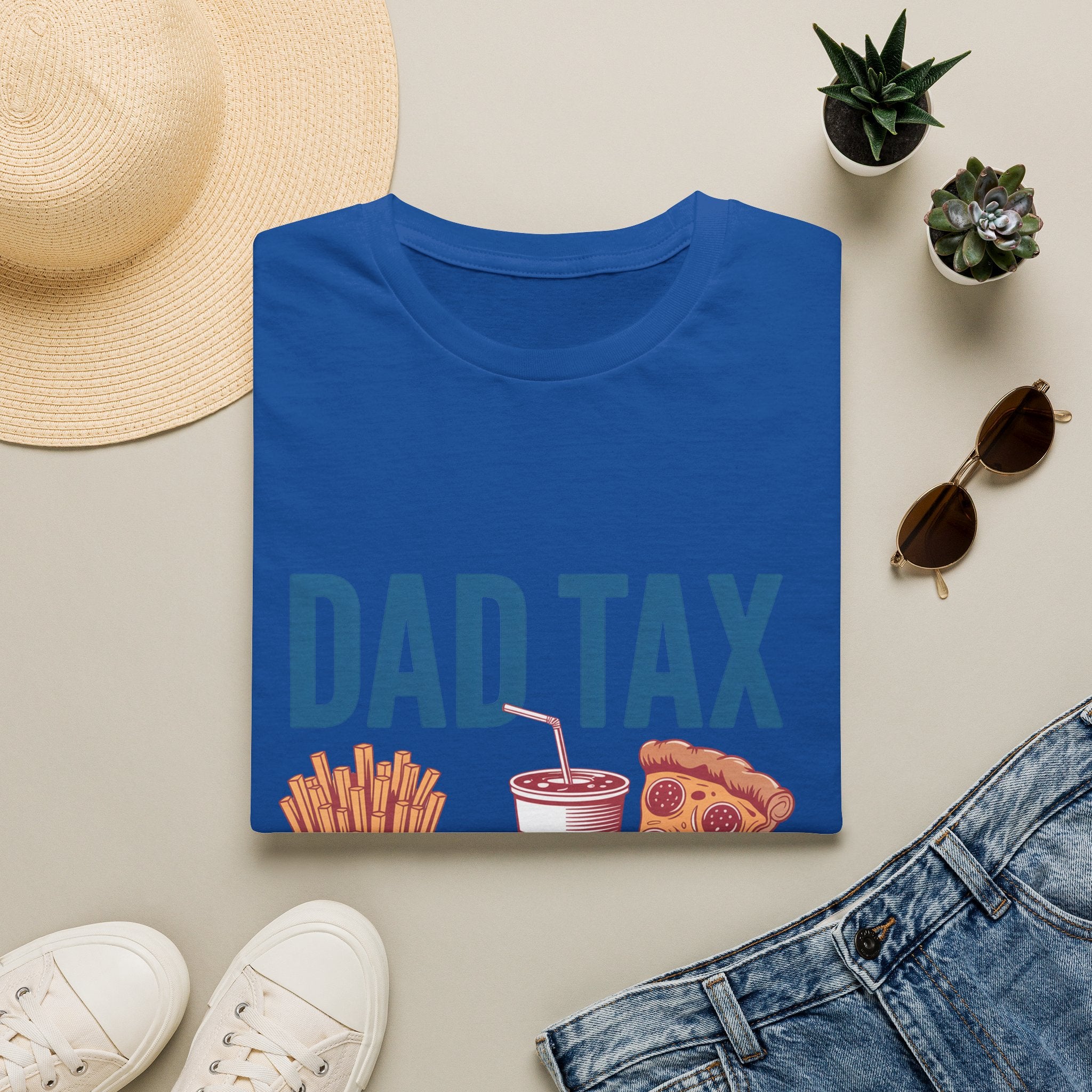 Dad Tax T-Shirt — Funny "Dad Tax" Pizza, Fries & Drink Graphic Tee for Fathers