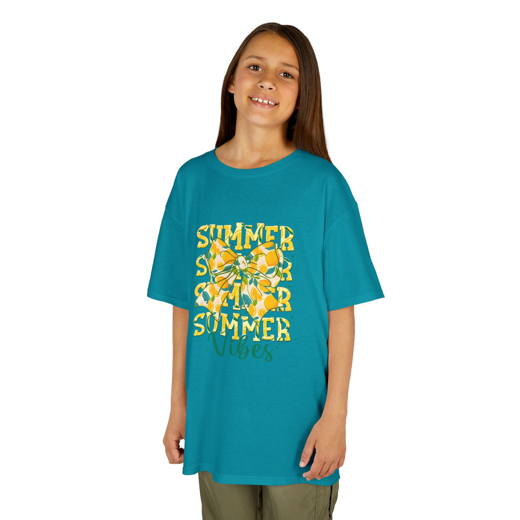 Kids Tee — "Summer Vibes" Lemon Floral Graphic