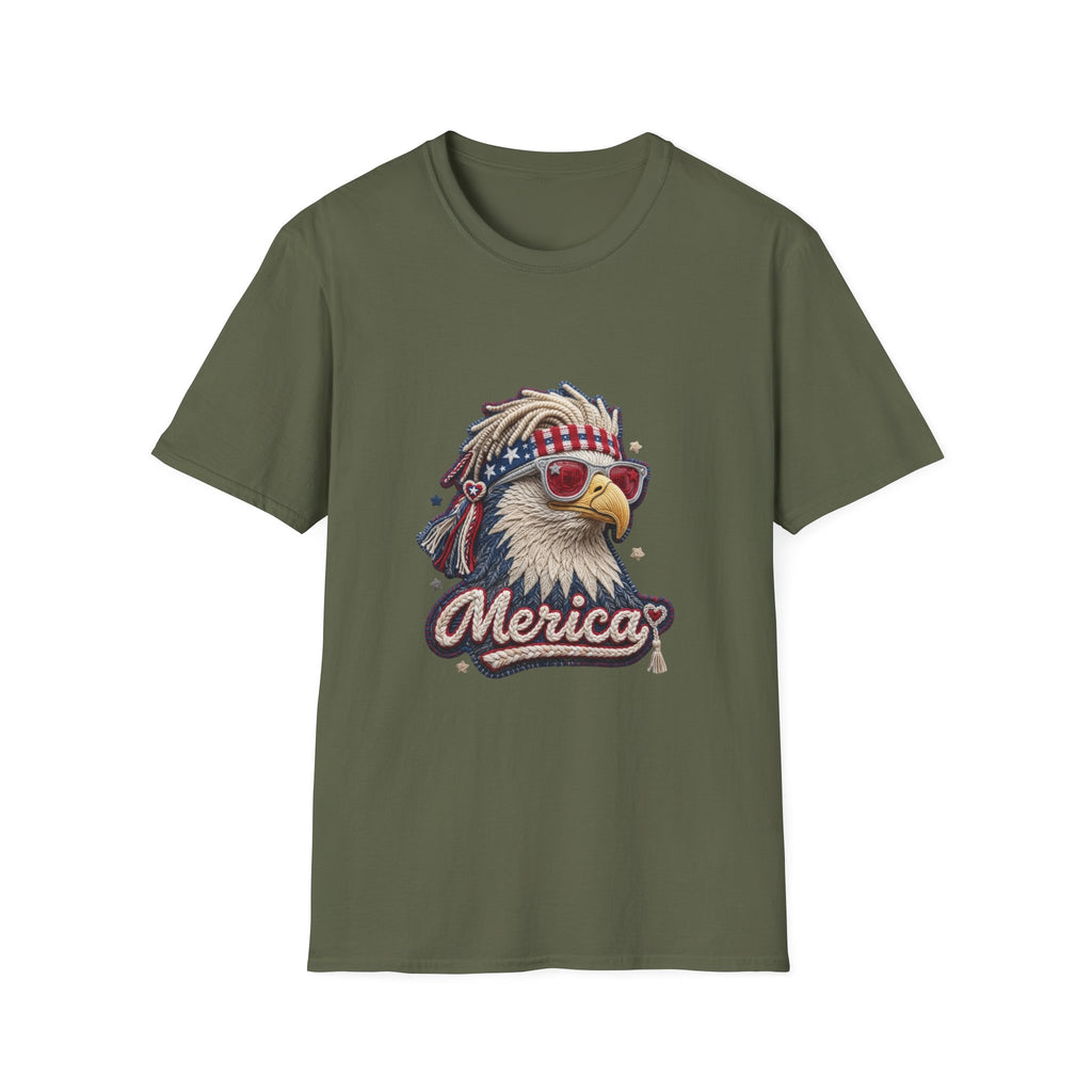Eagle 'Merica T-Shirt — Patriotic Bald Eagle Sunglasses Tee