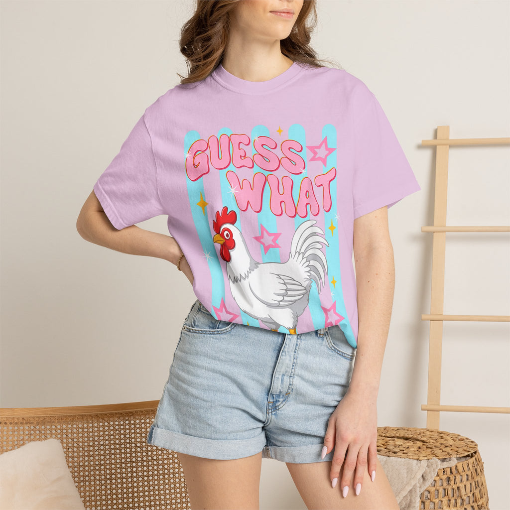 Guess What Rooster T-Shirt — Cute Retro Chicken Graphic Tee