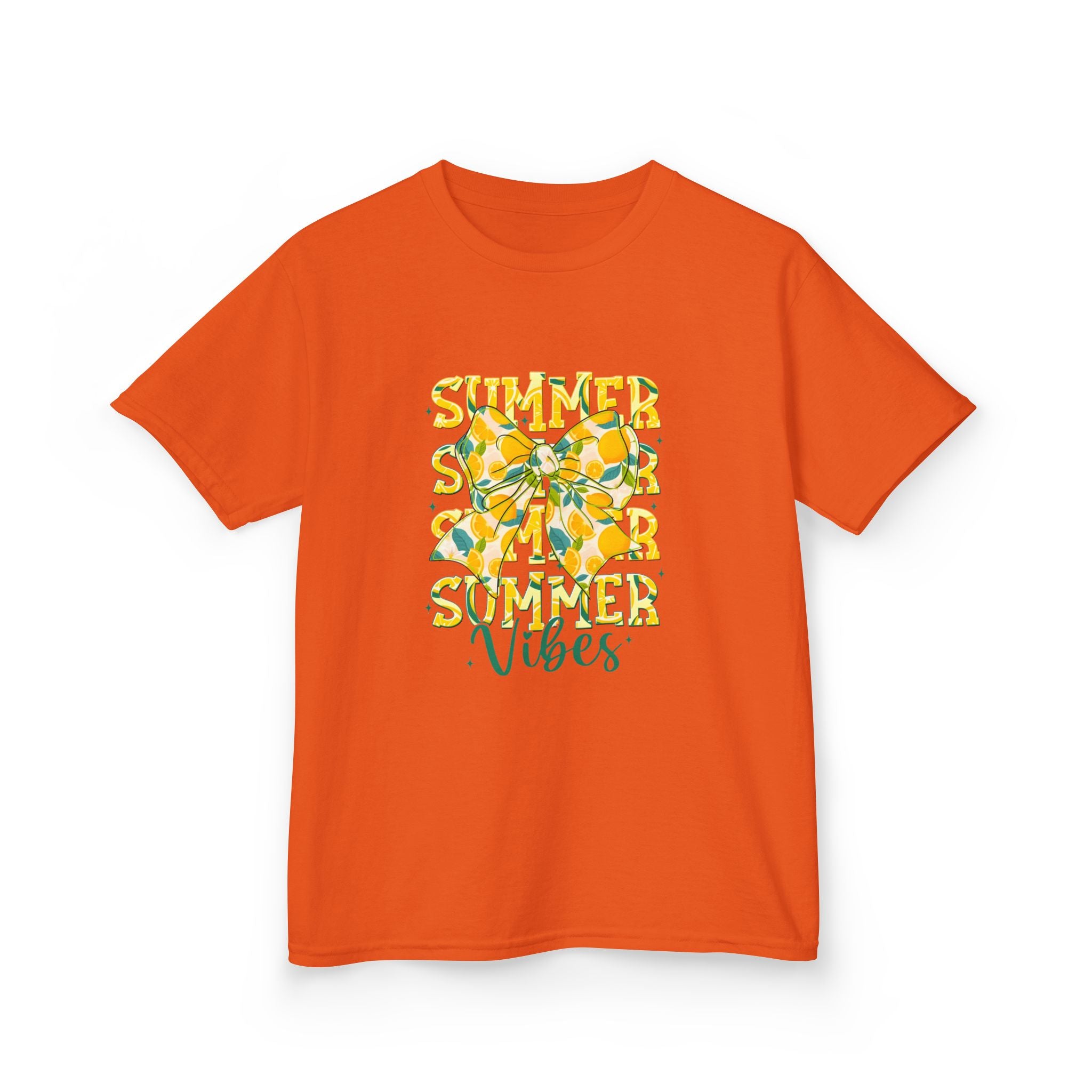 Kids Tee — "Summer Vibes" Lemon Floral Graphic