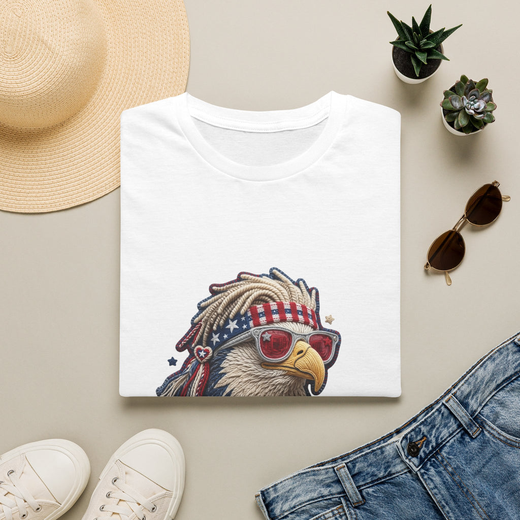 Eagle 'Merica T-Shirt — Patriotic Bald Eagle Sunglasses Tee