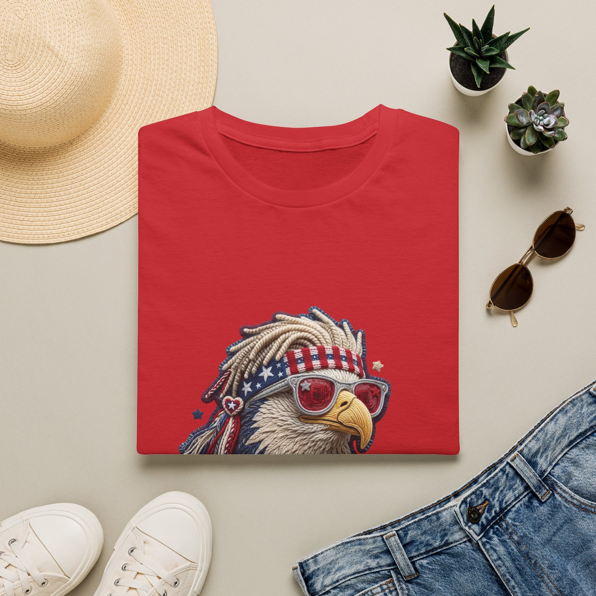 Eagle 'Merica T-Shirt — Patriotic Bald Eagle Sunglasses Tee
