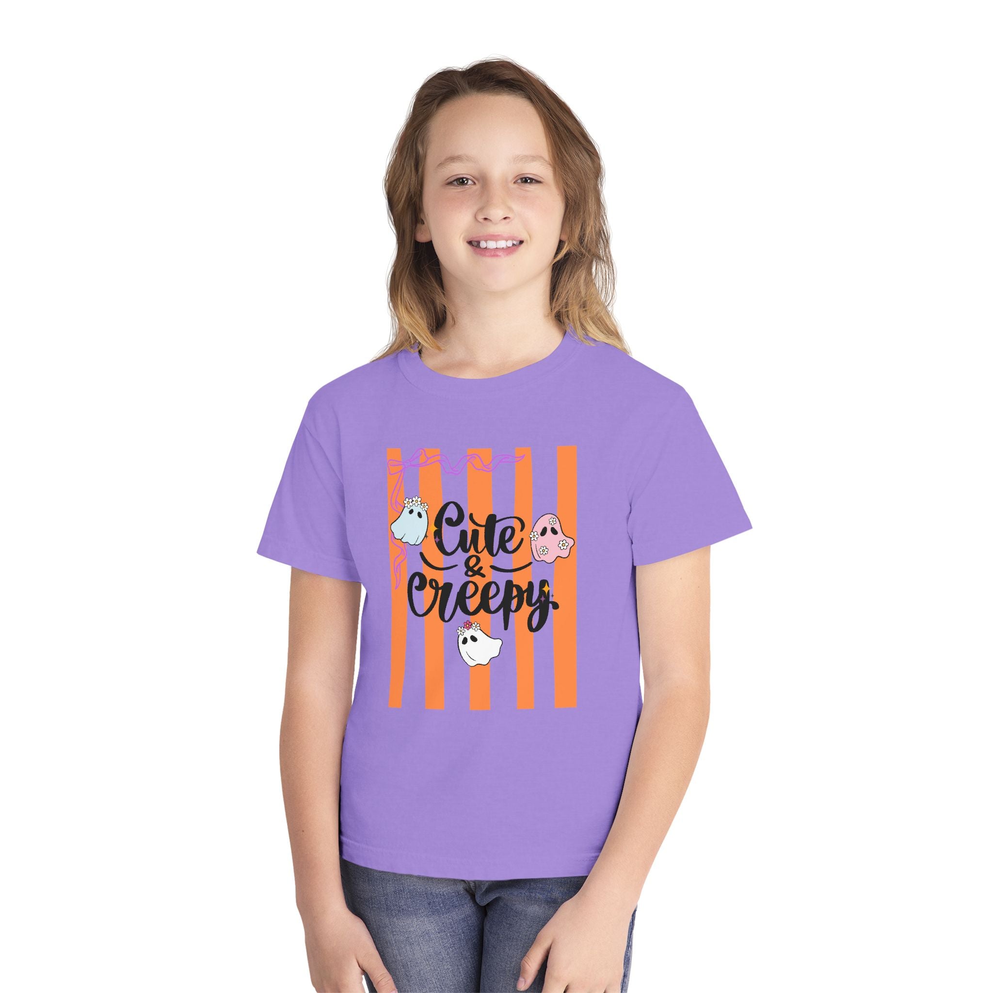 Cute & Creepy Ghosts Youth Tee — Kids Halloween Graphic Shirt