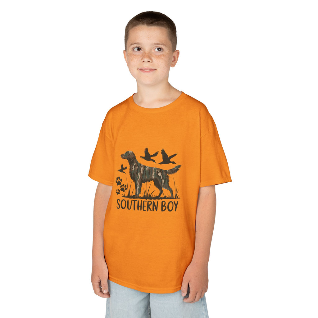 Kids 'Southern Boy' Camo Dog T-Shirt - Outdoor Hunting Puppy Tee