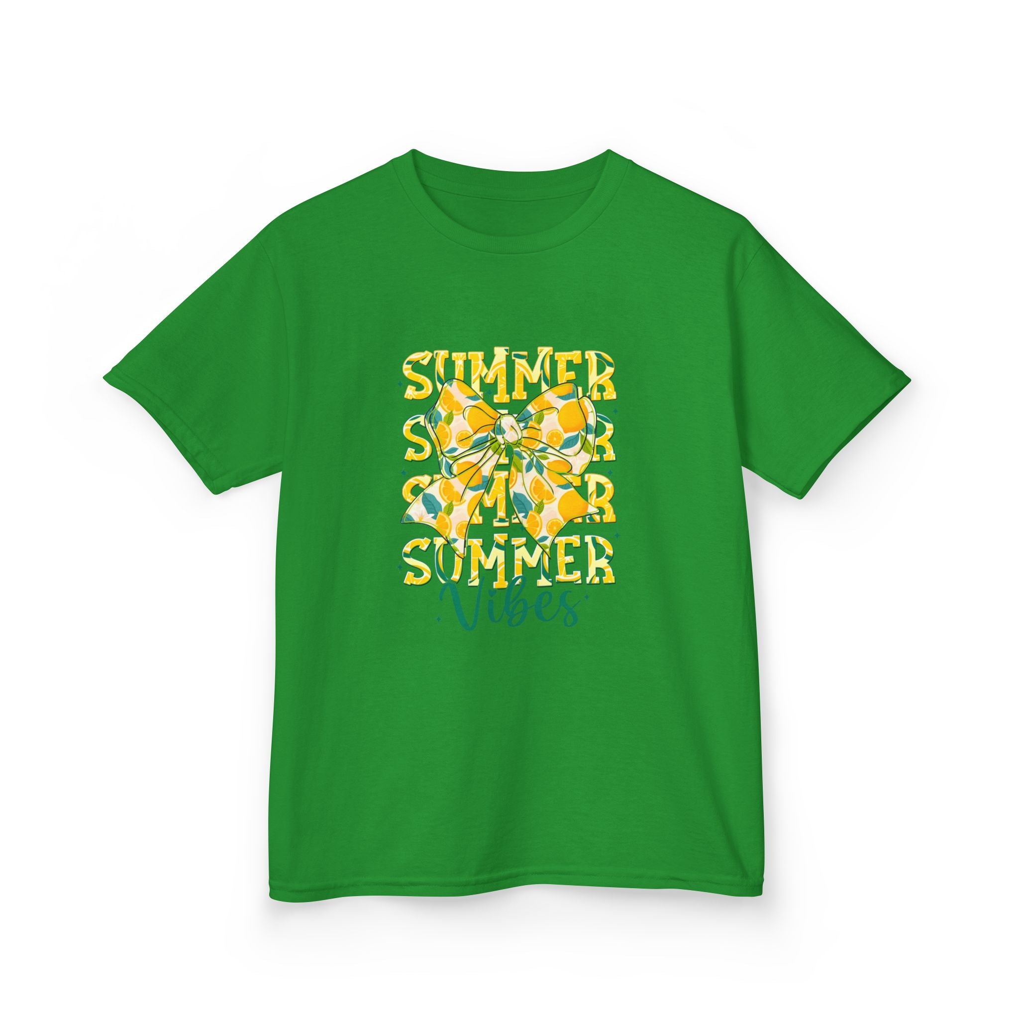 Kids Tee — "Summer Vibes" Lemon Floral Graphic