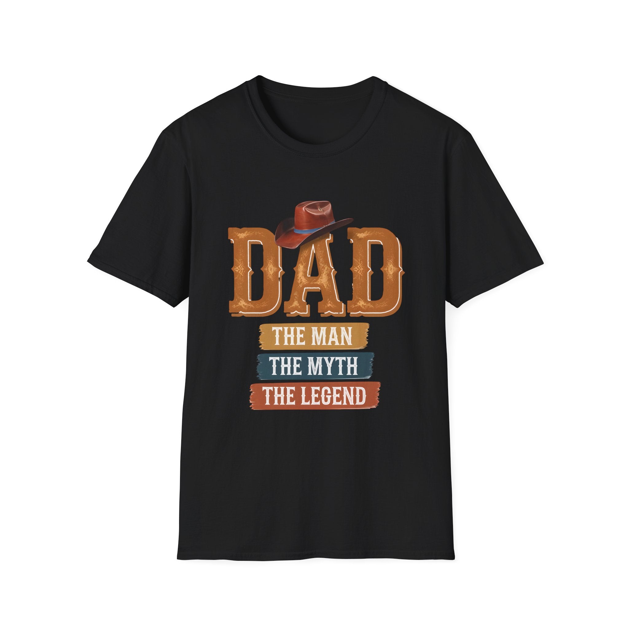 Dad Cowboy T-Shirt — "DAD" with Hat & "The Man The Myth The Legend" Design