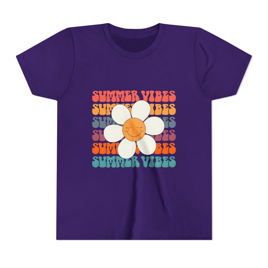Youth Tee - "Summer Vibes" Retro Daisy Graphic