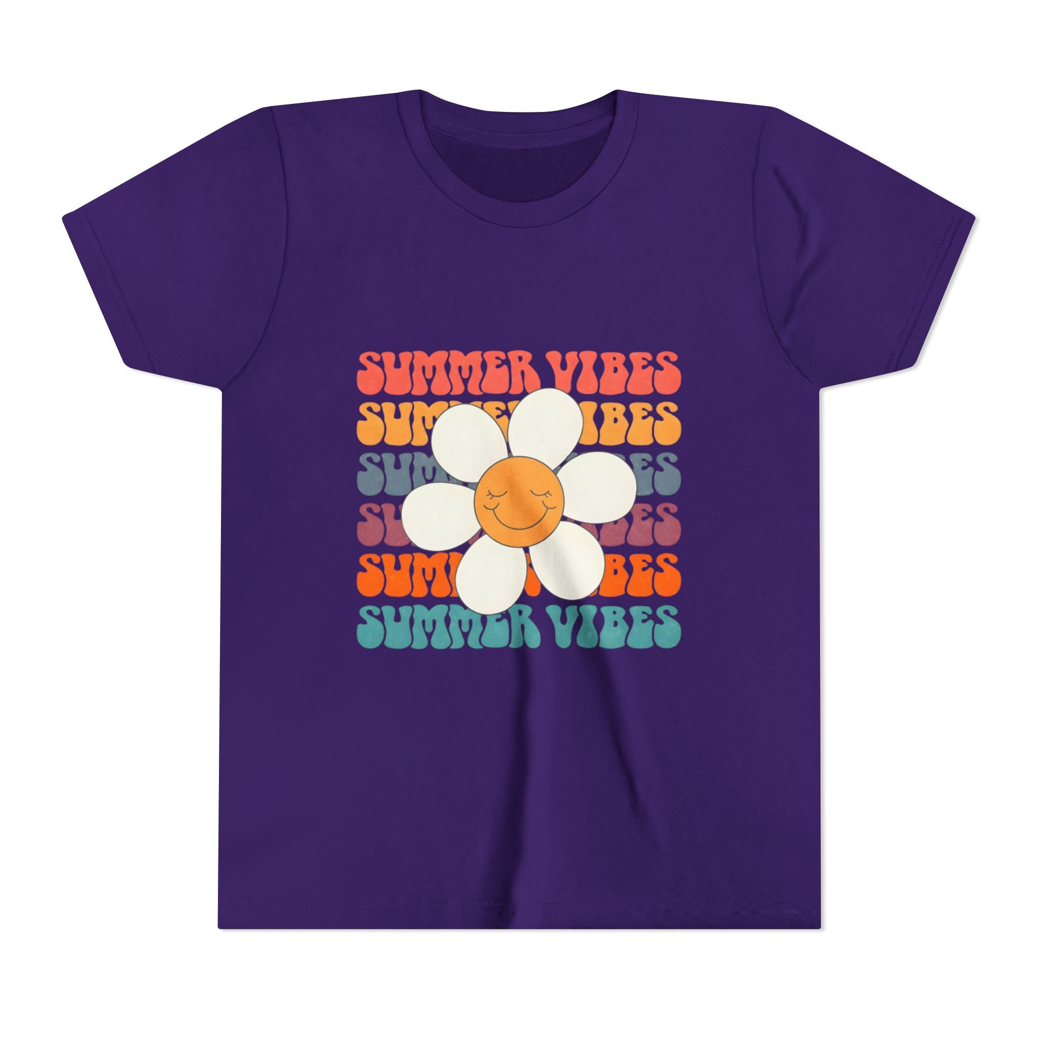 Youth Tee - "Summer Vibes" Retro Daisy Graphic