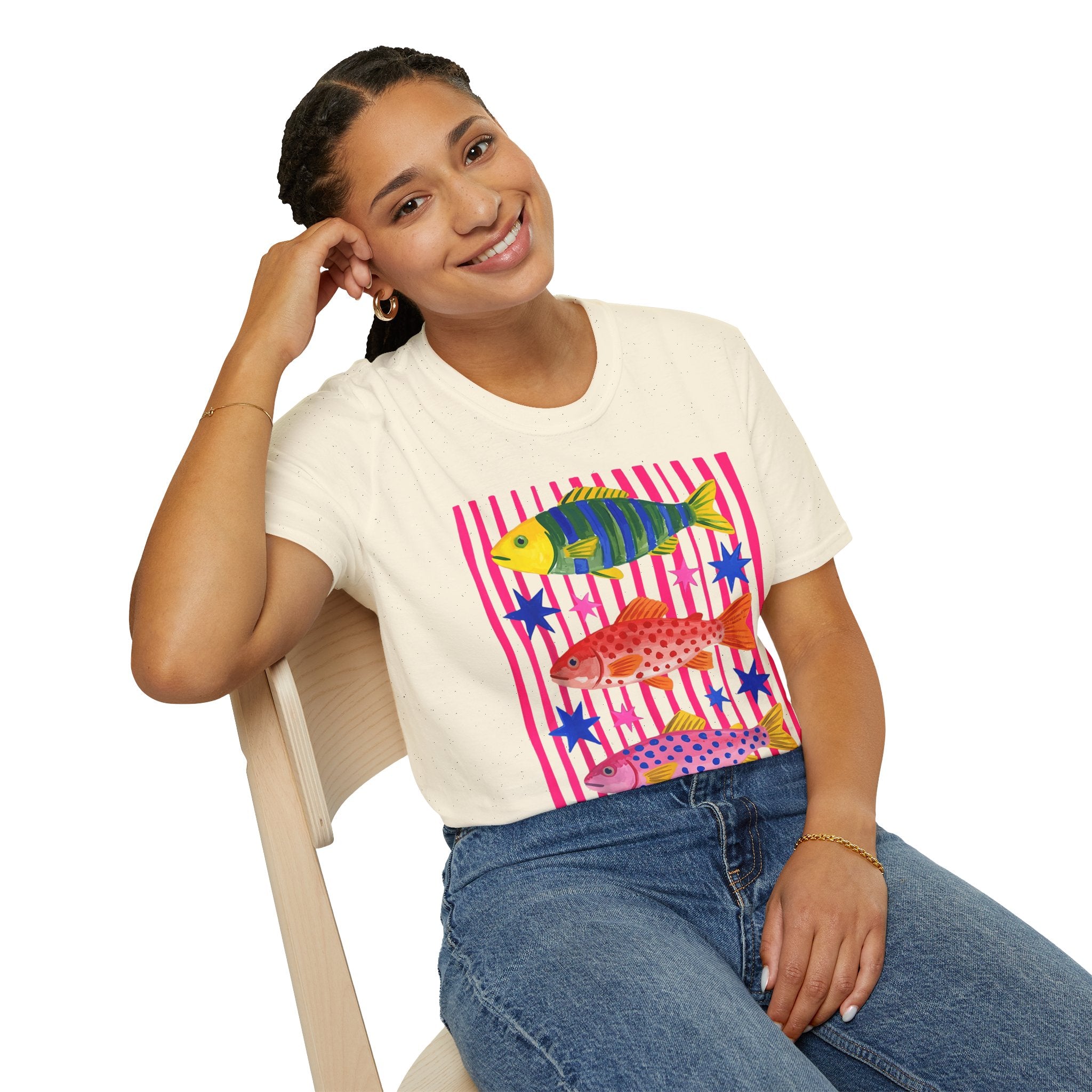 T-Shirt — Colorful Tropical Fish Graphic Tee