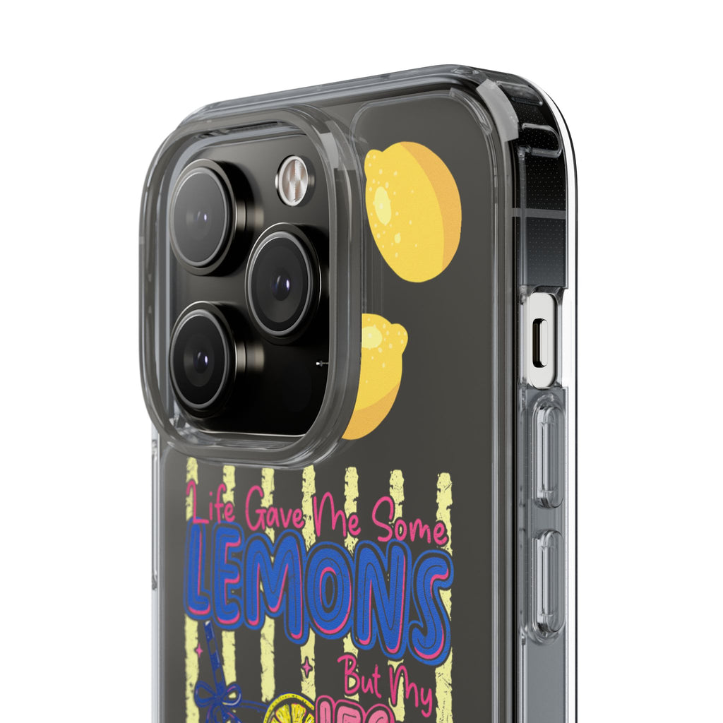 Clear Phone Case — “Life Gave Me Some Lemons But My Jesus Made Me Lemonade” Inspirational Lemon Design