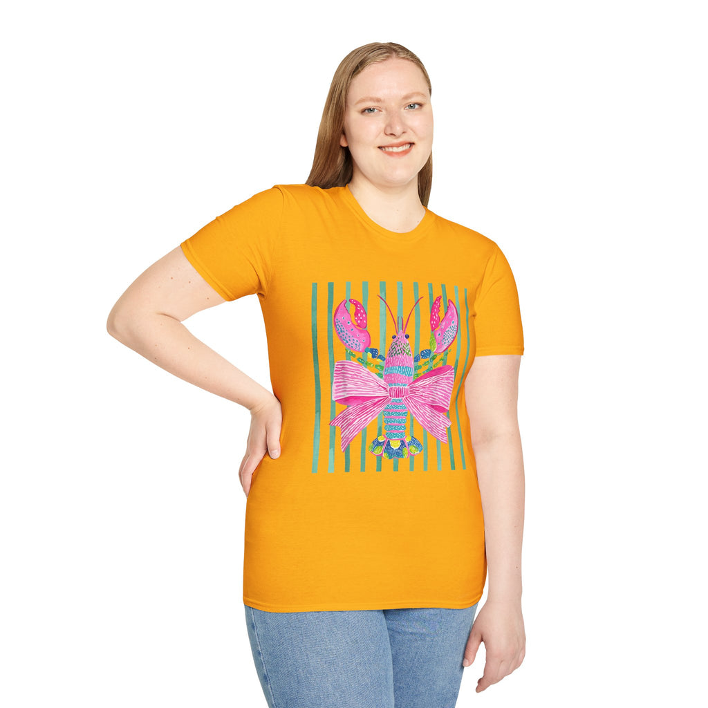 Easter Lobster Tee — Pink Floral Bow Beach Crab T-Shirt