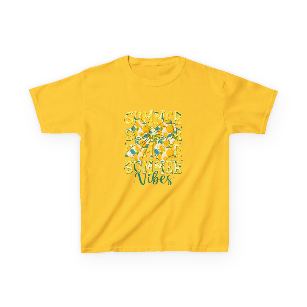 Kids Tee — "Summer Vibes" Lemon Floral Graphic