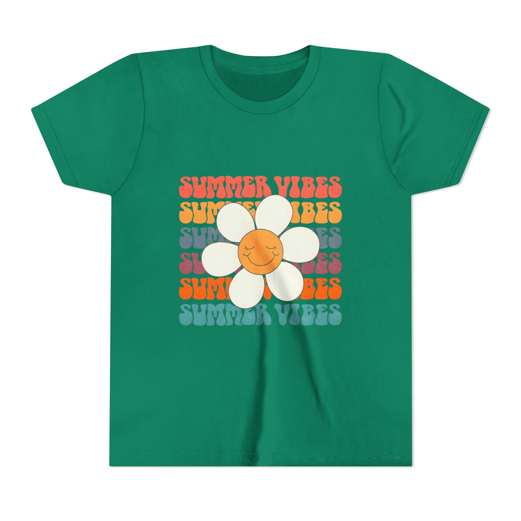 Youth Tee - "Summer Vibes" Retro Daisy Graphic