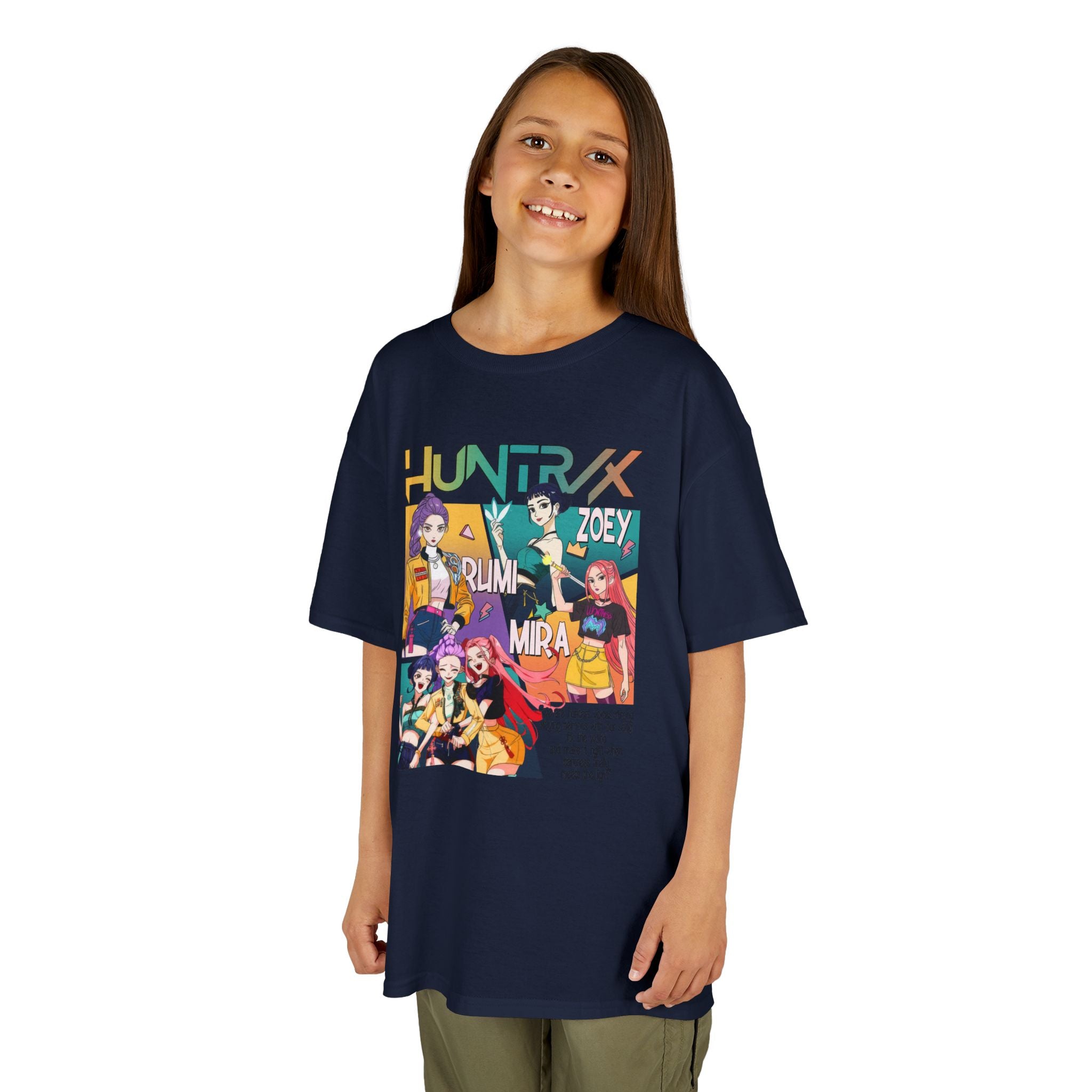 Kids Tee — Colorful Anime Character Collage (HunterX Style)