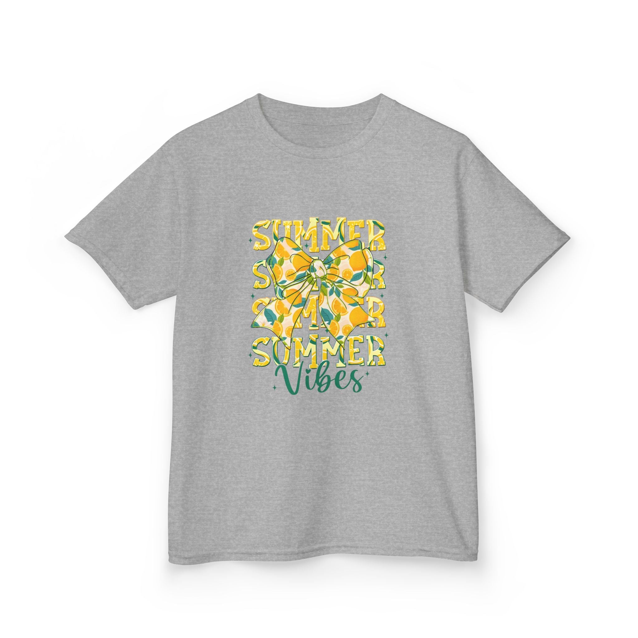 Kids Tee — "Summer Vibes" Lemon Floral Graphic
