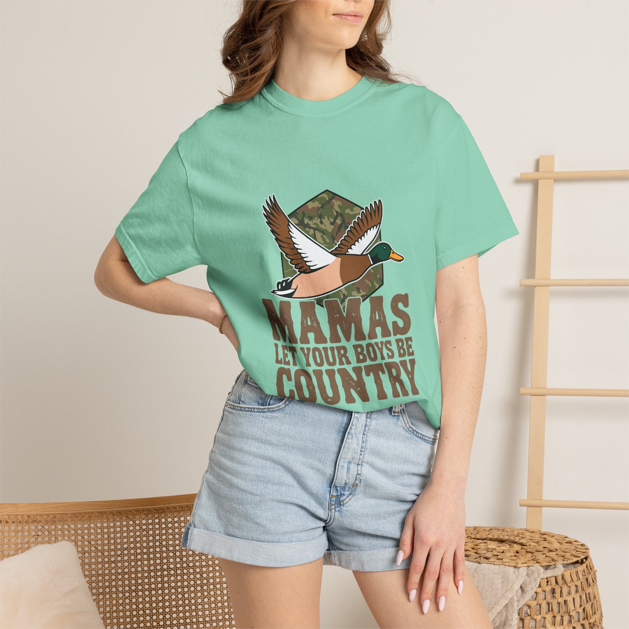 T-Shirt — “Mamas Let Your Boys Be Country” Duck Hunting Graphic Tee