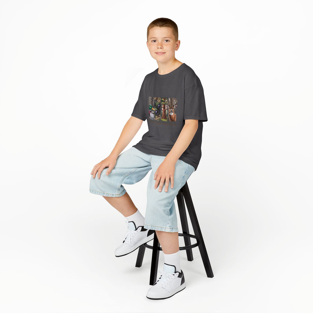 Kids Tee — 'Hunting Season' Duck & Deer Woodland Graphic