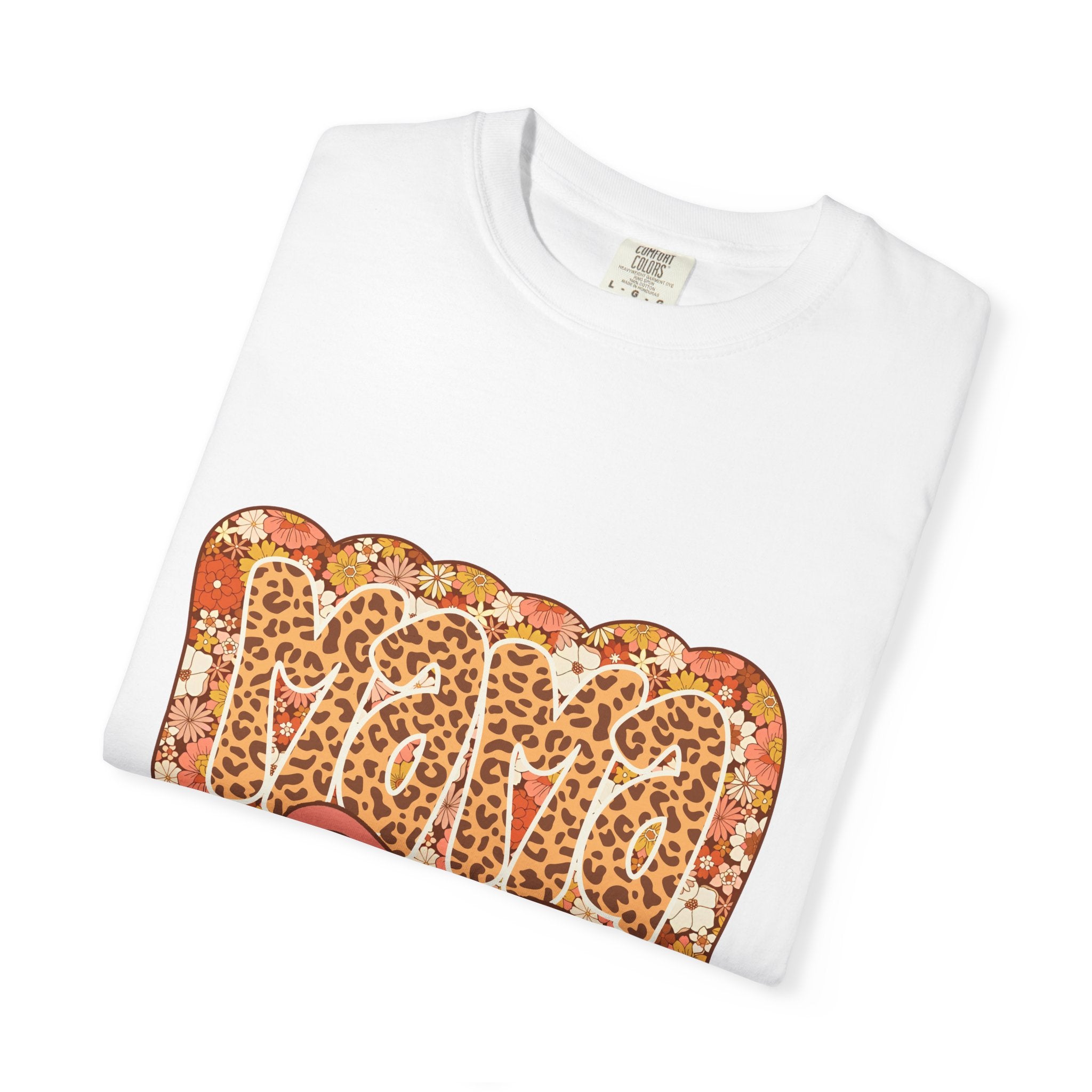 Mama Floral Bonnet T-Shirt Comfort Colors® Leopard Print Mama Shirt,Coquette Bow Mom T-shirt,Mother's Day Gift,Gift for New Mom