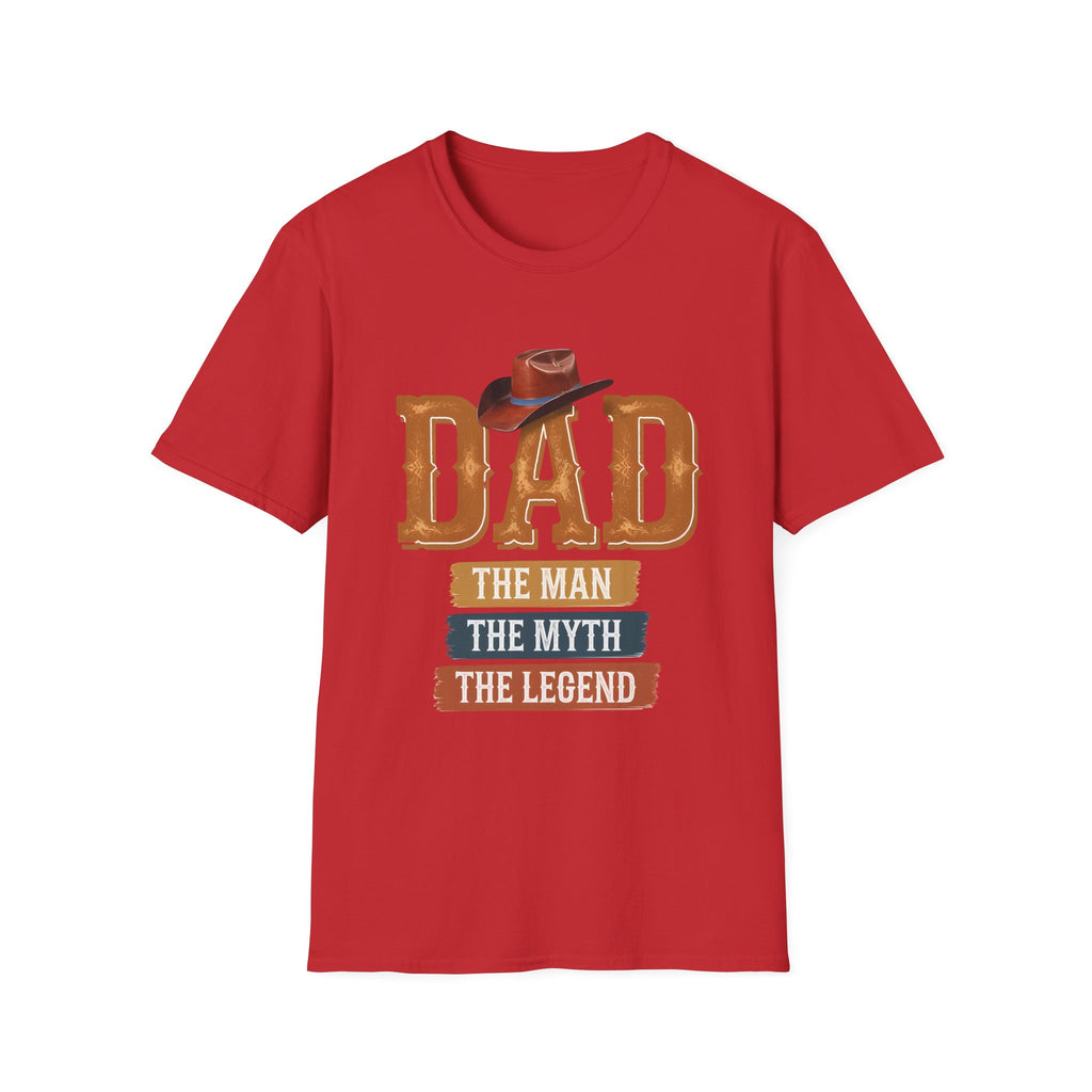 Dad Cowboy T-Shirt — "DAD" with Hat & "The Man The Myth The Legend" Design