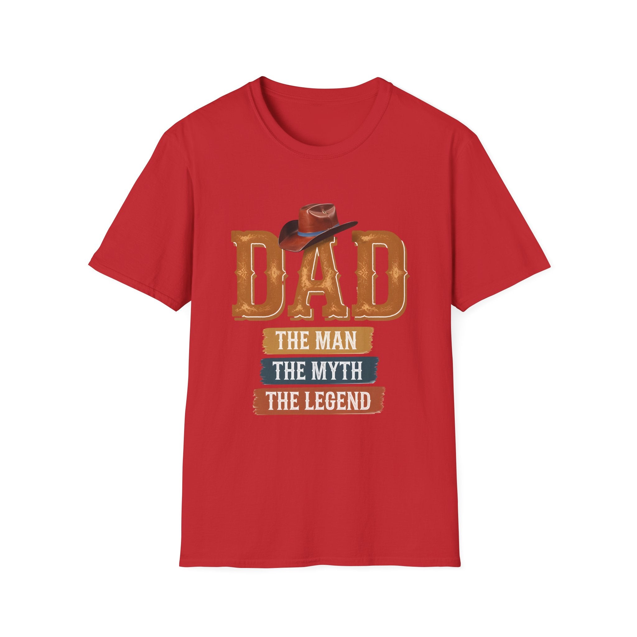 Dad Cowboy T-Shirt — "DAD" with Hat & "The Man The Myth The Legend" Design