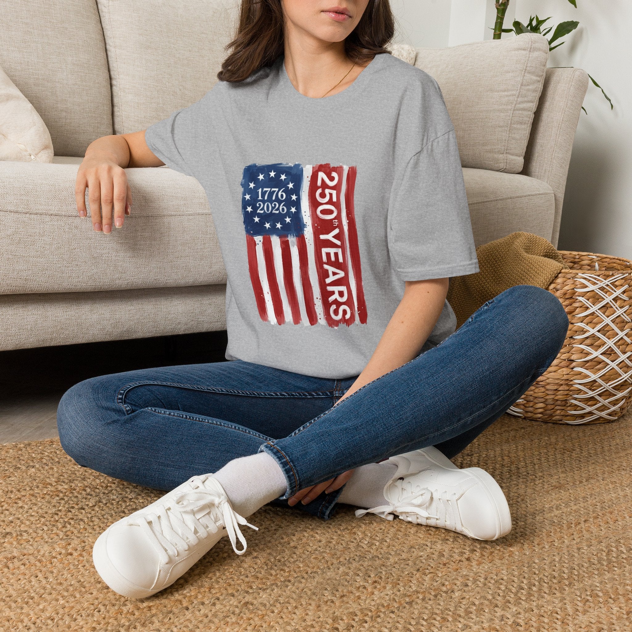 250 Years Flag T‑Shirt — 1776–2026 American Bicentennial Patriotic Tee