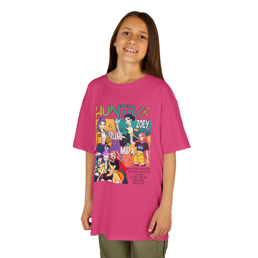 Kids Tee — Colorful Anime Character Collage (HunterX Style)