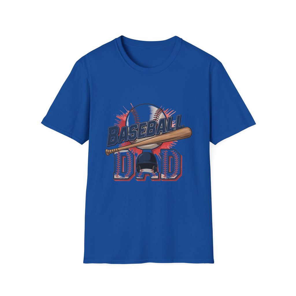 Baseball Dad T-Shirt — Vintage Baseball Ball & Bat Graphic