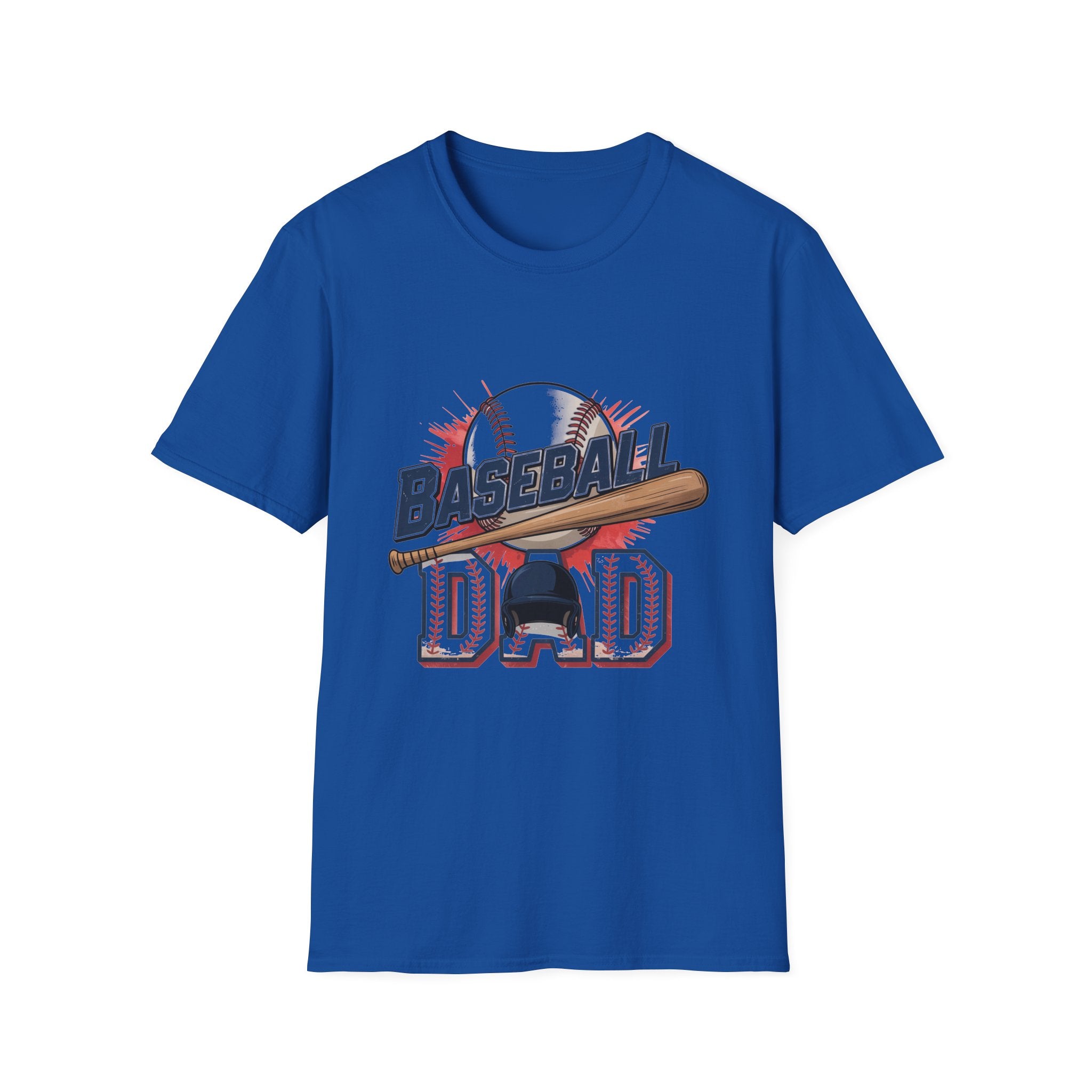 Baseball Dad T-Shirt — Vintage Baseball Ball & Bat Graphic