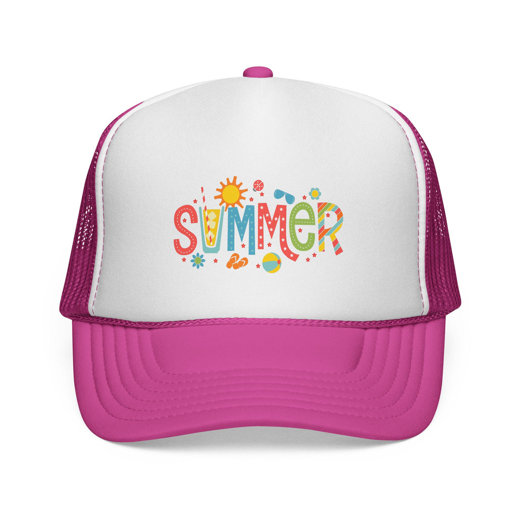 Summer Trucker Cap — Colorful Beach Vibes Hat