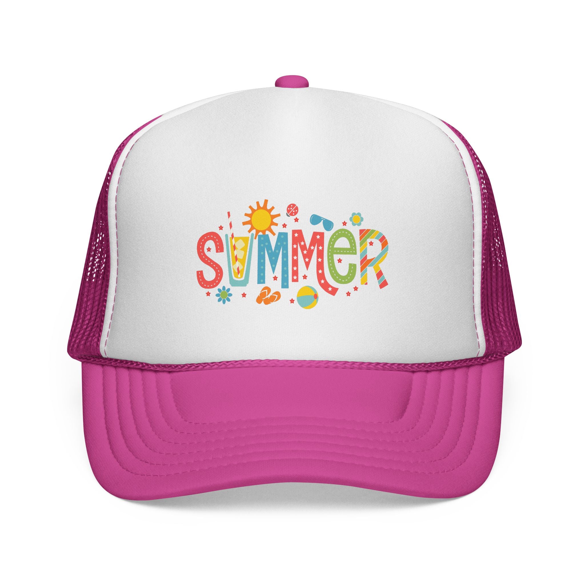 Summer Trucker Cap — Colorful Beach Vibes Hat