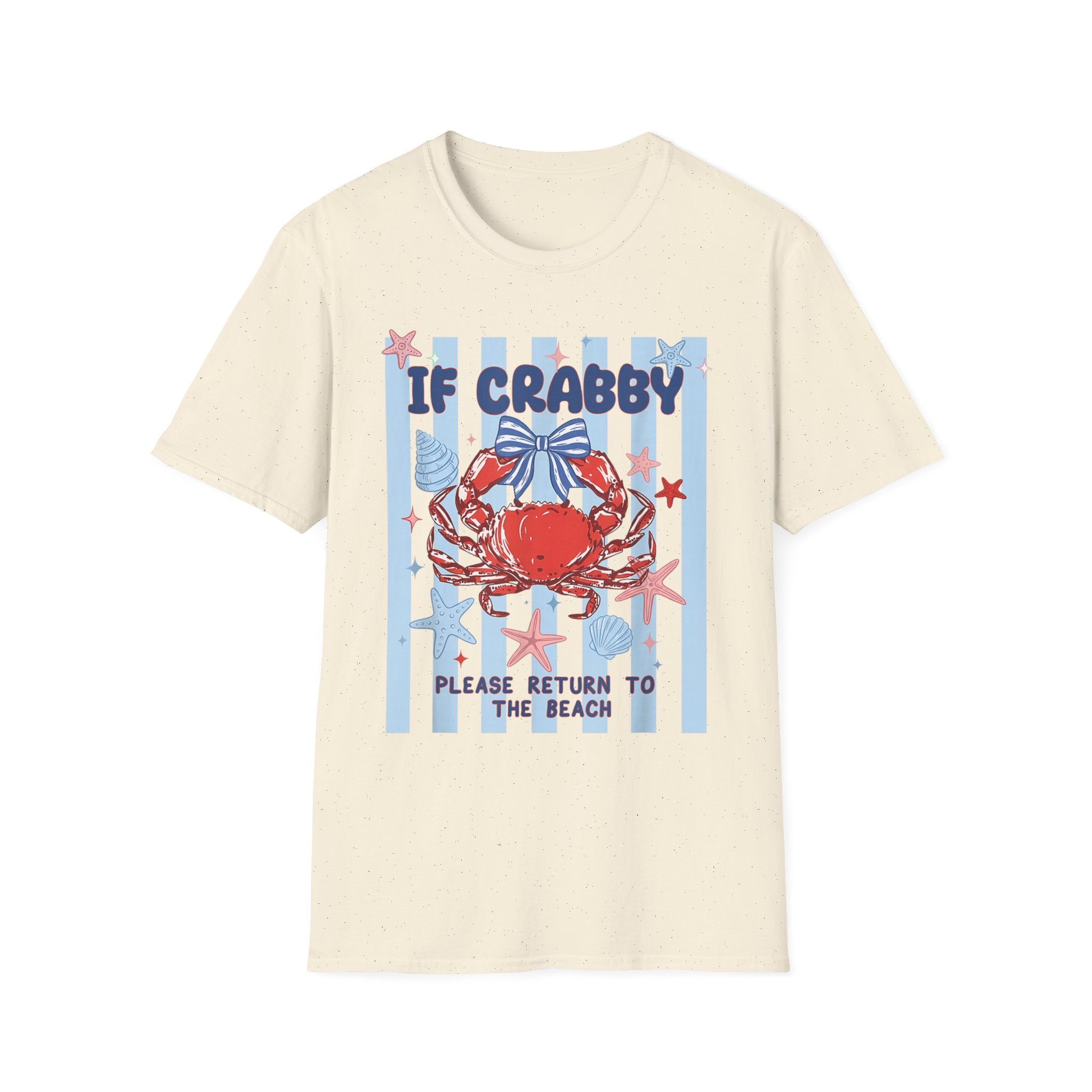 T-Shirt — "If Crabby Please Return to the Beach" Nautical Crab Graphic Tee