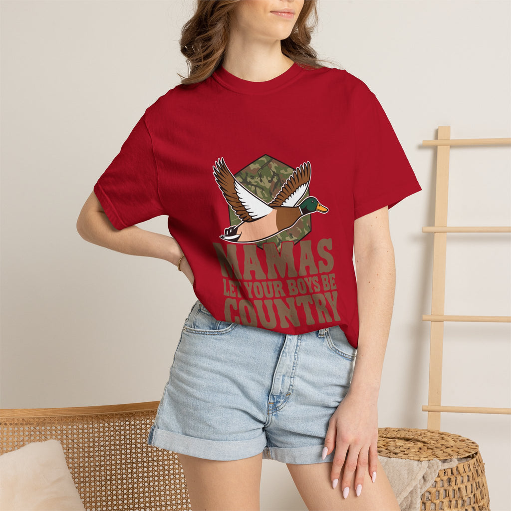 T-Shirt — “Mamas Let Your Boys Be Country” Duck Hunting Graphic Tee