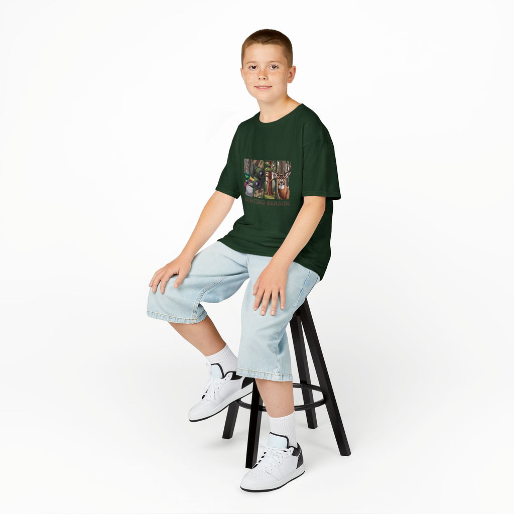 Kids Tee — 'Hunting Season' Duck & Deer Woodland Graphic