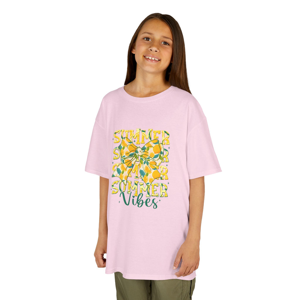 Kids Tee — "Summer Vibes" Lemon Floral Graphic