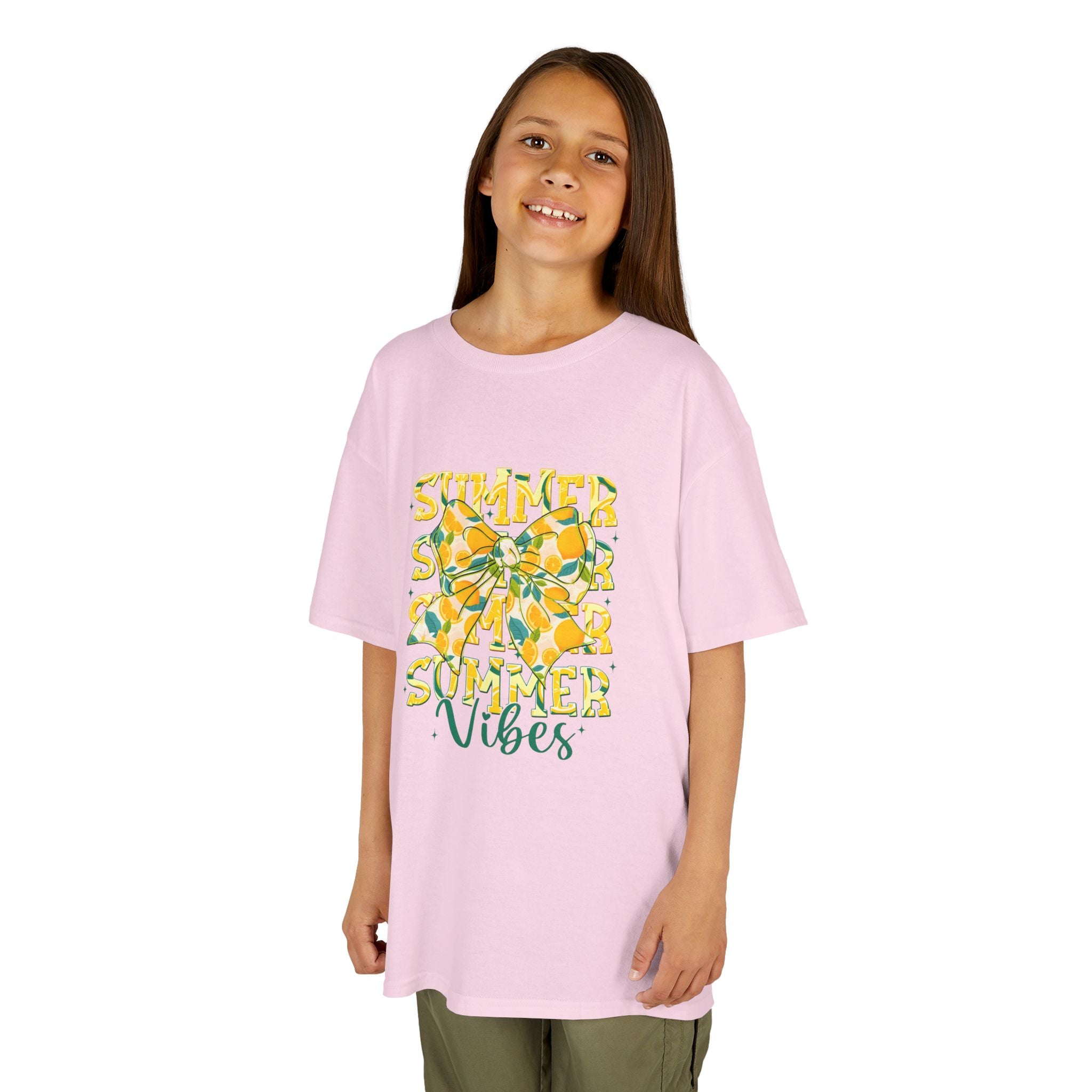 Kids Tee — "Summer Vibes" Lemon Floral Graphic