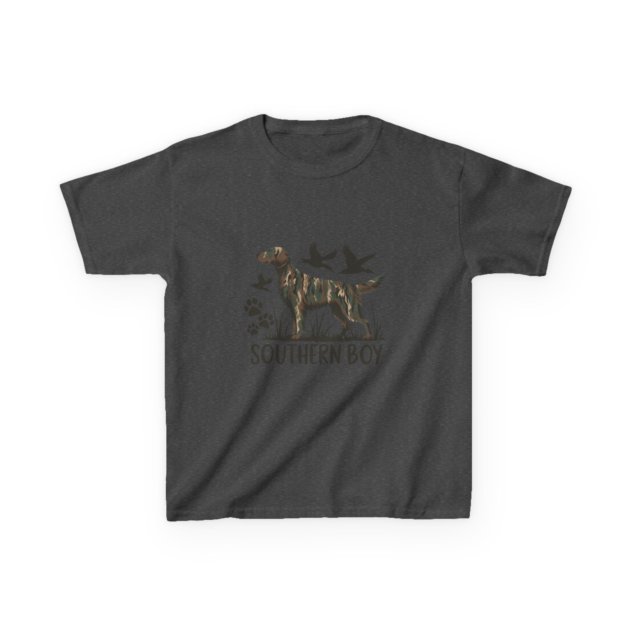 Kids 'Southern Boy' Camo Dog T-Shirt - Outdoor Hunting Puppy Tee