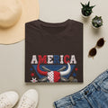 America Made T-Shirt — Patriotic Bull Skull Graphic Tee
