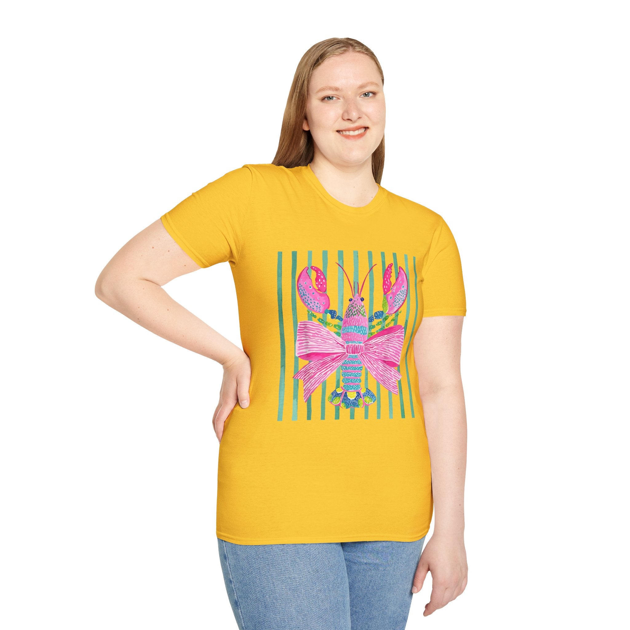 Easter Lobster Tee — Pink Floral Bow Beach Crab T-Shirt