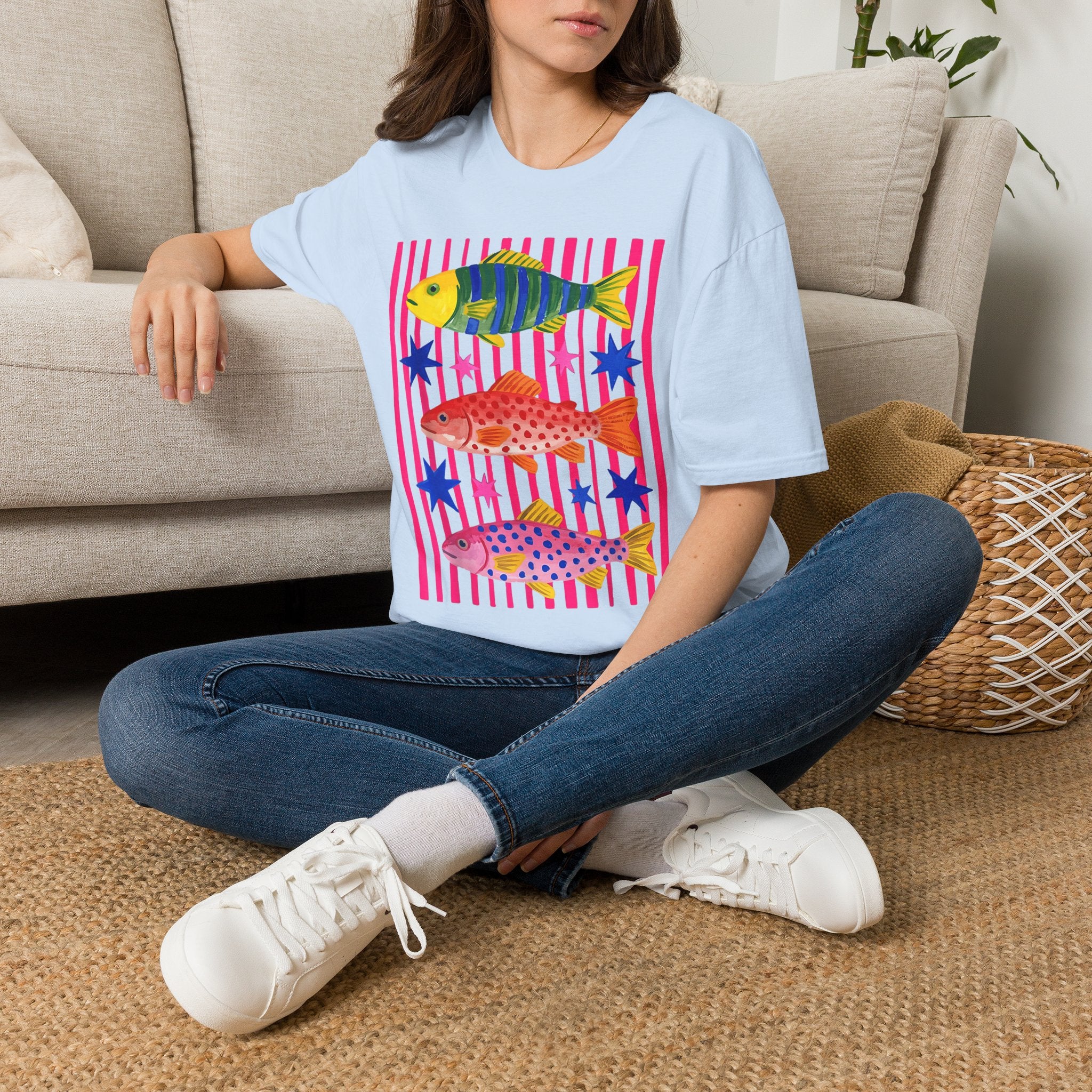 T-Shirt — Colorful Tropical Fish Graphic Tee