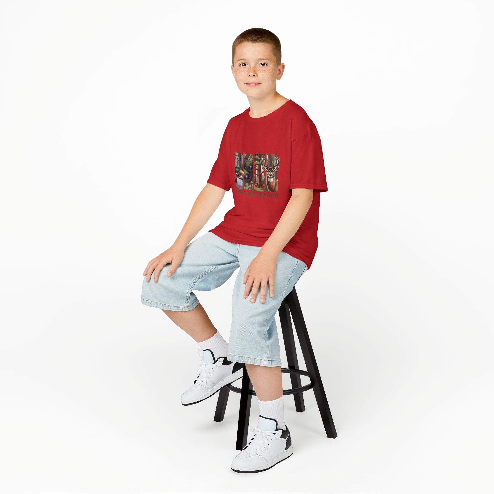 Kids Tee — 'Hunting Season' Duck & Deer Woodland Graphic