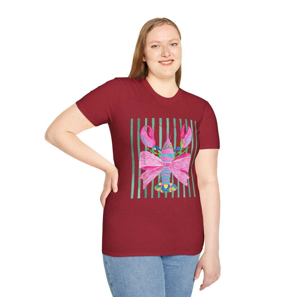 Easter Lobster Tee — Pink Floral Bow Beach Crab T-Shirt