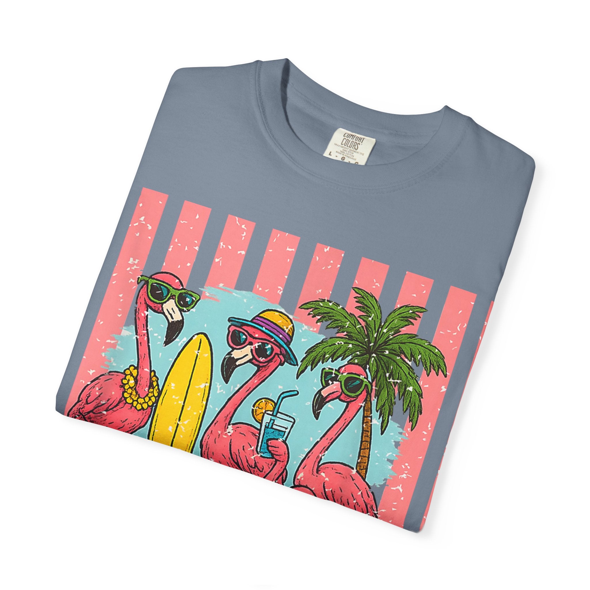 Hello Summer Flamingo Beach T-Shirt