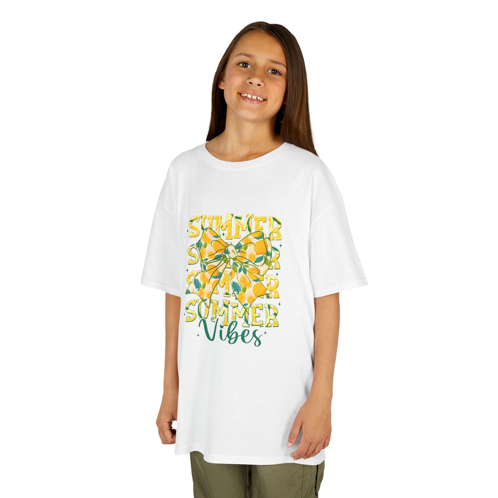 Kids Tee — "Summer Vibes" Lemon Floral Graphic