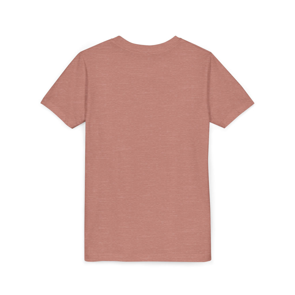 Youth Tee — "Sunshine and Jesus" Pink & Yellow Striped Christian Graphic