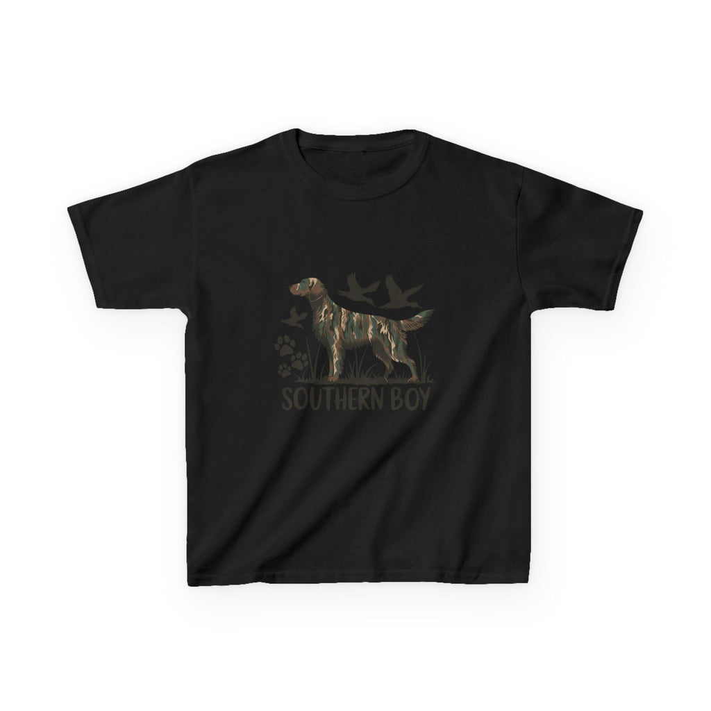 Kids 'Southern Boy' Camo Dog T-Shirt - Outdoor Hunting Puppy Tee