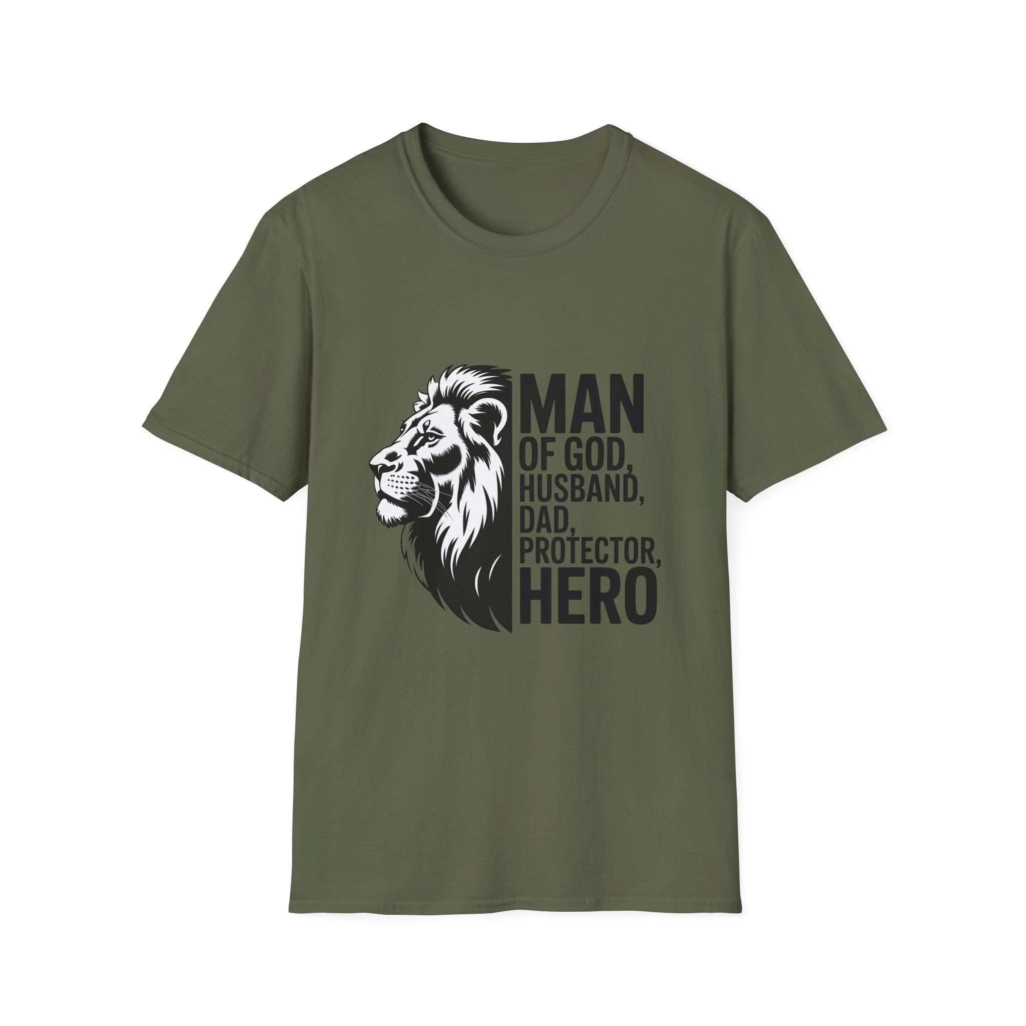 Man of God Husband Dad Protector Hero T-Shirt