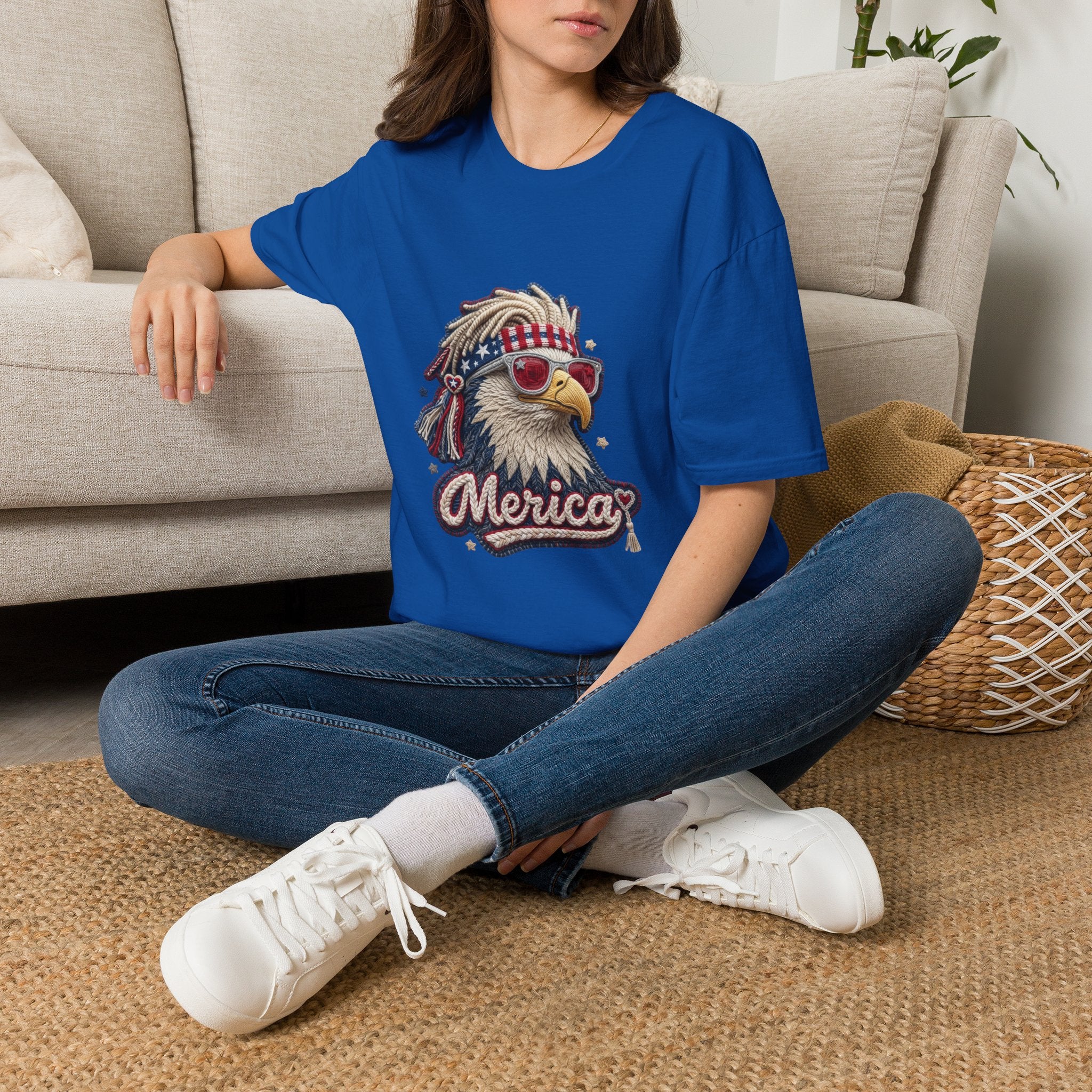 Eagle 'Merica T-Shirt — Patriotic Bald Eagle Sunglasses Tee