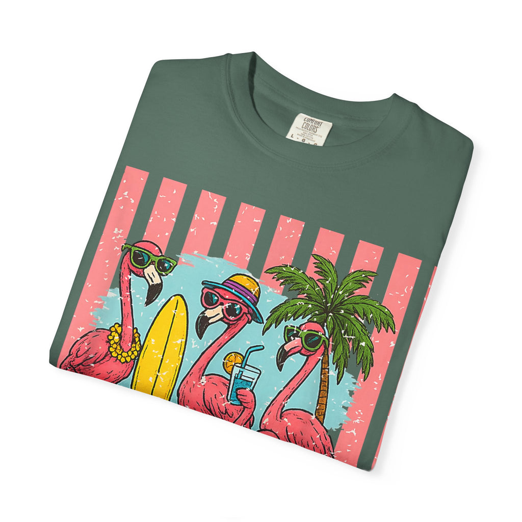 Hello Summer Flamingo Beach T-Shirt
